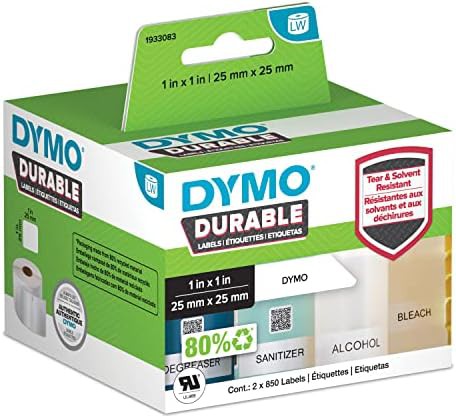 White poly industrial labels for printers