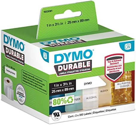 Durable industrial white poly labels