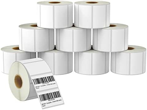 Small 2.25 by 1.25 inch thermal labels