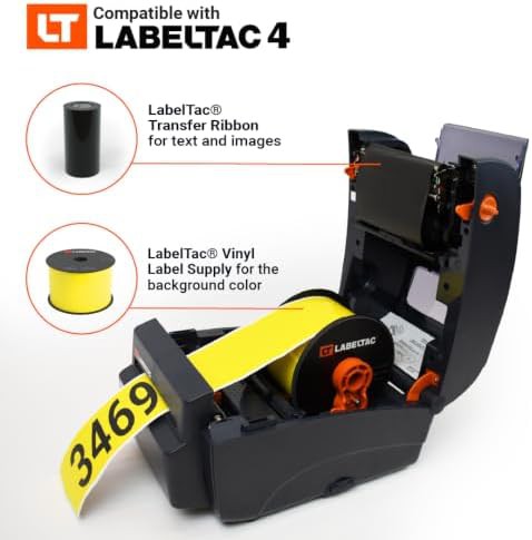 Black thermal transfer print ribbon 4in — photo 4