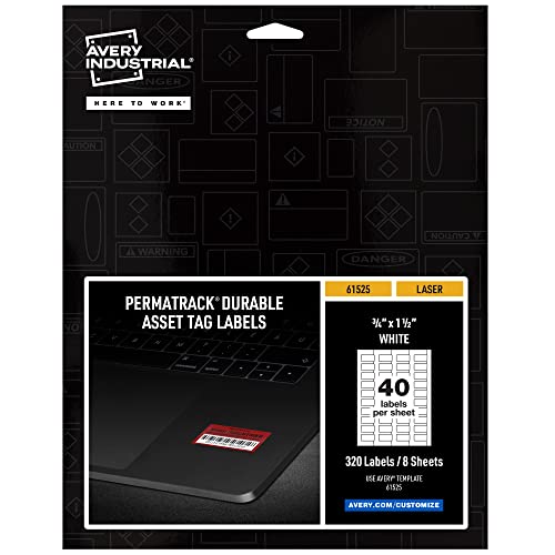White Asset Tag Labels