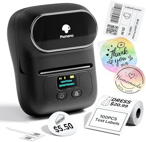 Bluetooth thermal printer with status display