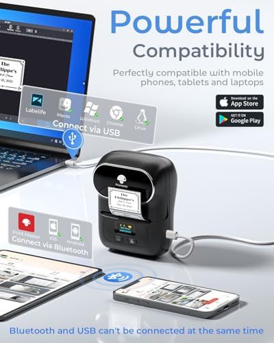 Bluetooth thermal printer with status display — photo 5