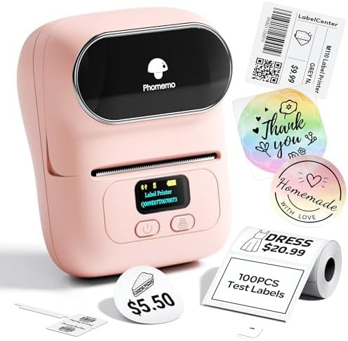Retail thermal sticker printer with display