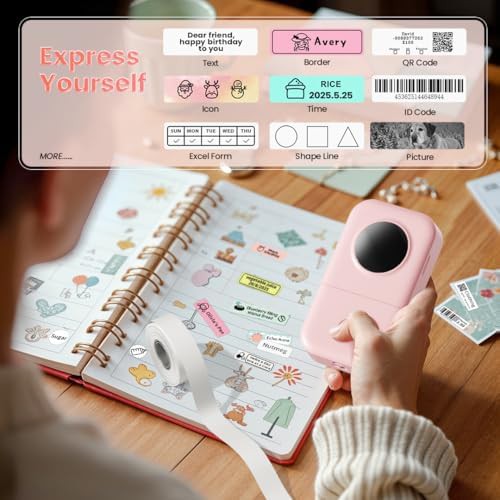 School mini portable label printer — photo 4