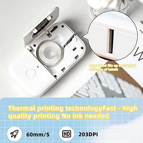 Mini inkless thermal label maker with tape — photo 5