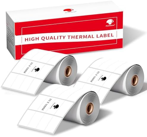 Small barcode stickers three rolls