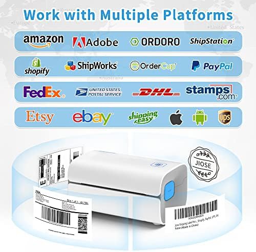 White and grey desktop shipping printer — photo 3