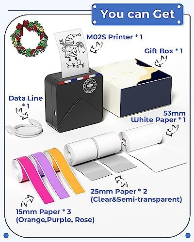 Black pocket photo printer with six paper rolls — photo 4