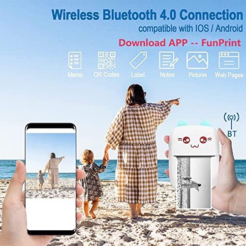 Blue mini pocket thermal printer — photo 4