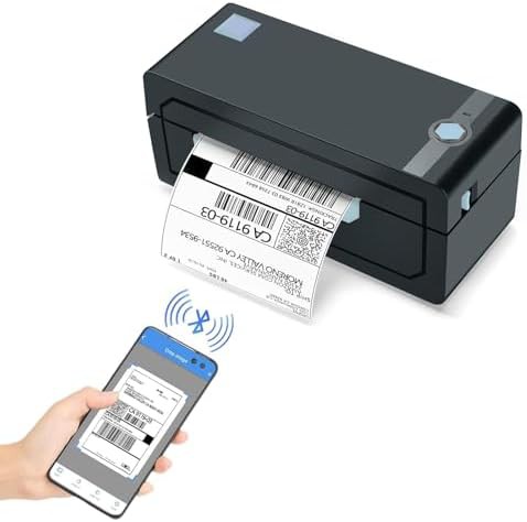Wireless bluetooth thermal shipping labeler