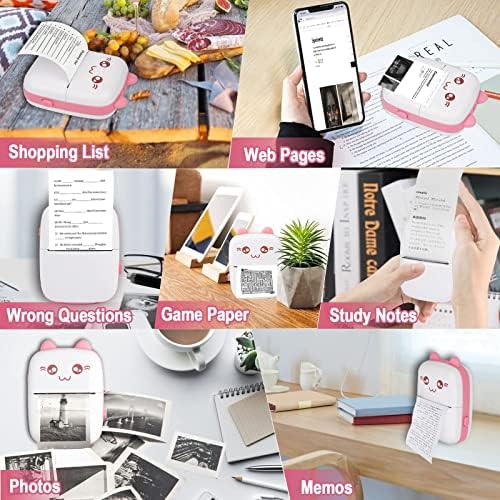 Pink portable mini sticker printer — photo 3