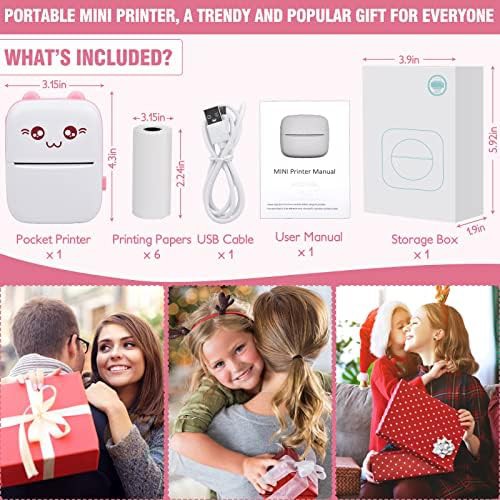 Pink portable mini sticker printer — photo 4