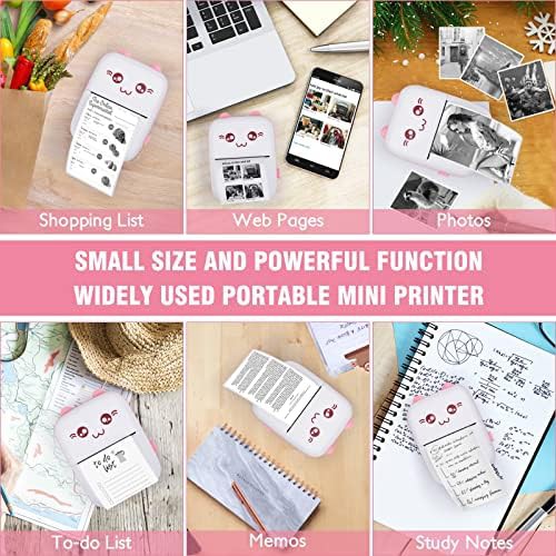 Pink portable mini sticker printer — photo 5