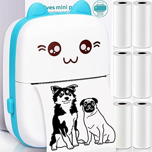 Portable travel sticker printer for labels and notes