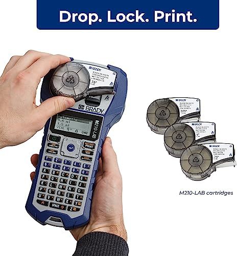 Blue and gray portable laboratory label printer — photo 3