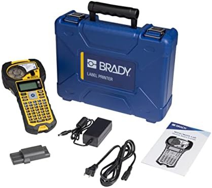 Industrial portable label printer kit yellow black