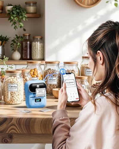 Portable thermal label maker with display — photo 3