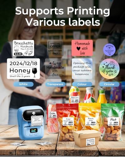 Portable thermal label maker with display — photo 4