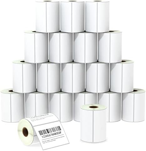 Medium 4 by 3 inch thermal labels
