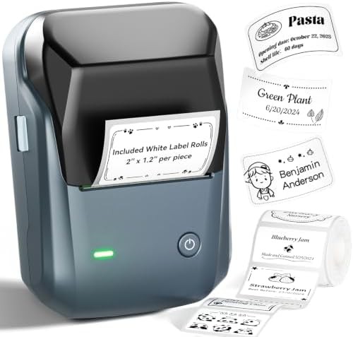 Blue bluetooth label printer for home