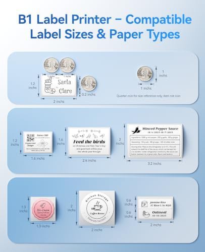 Blue bluetooth label printer for home — photo 4