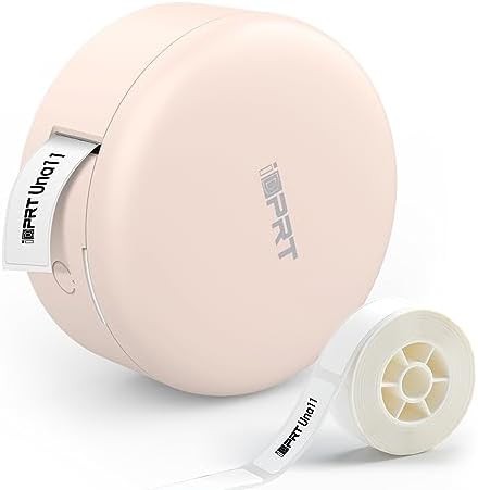 Pink portable handheld label maker for phone