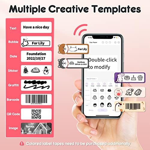 Pink portable handheld label maker for phone — photo 3