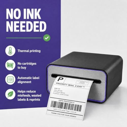 Portable bluetooth shipping label printer — photo 4