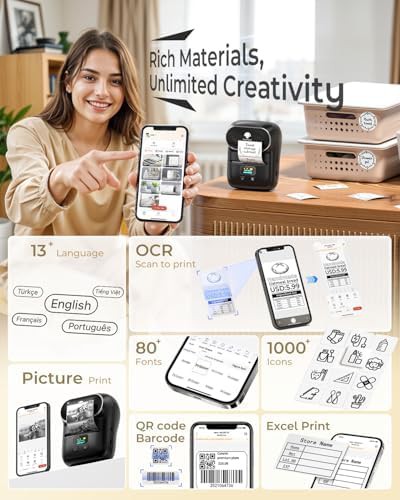 Portable bluetooth barcode label printer — photo 4