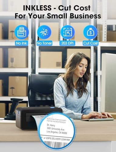 Bluetooth thermal shipping printer for small business — photo 3