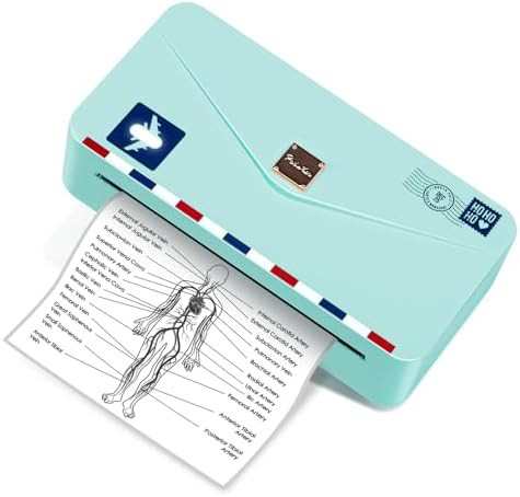 Green pocket thermal sticker and photo printer