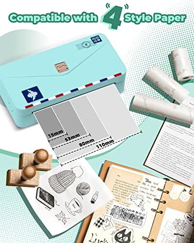 Green pocket thermal sticker and photo printer — photo 5