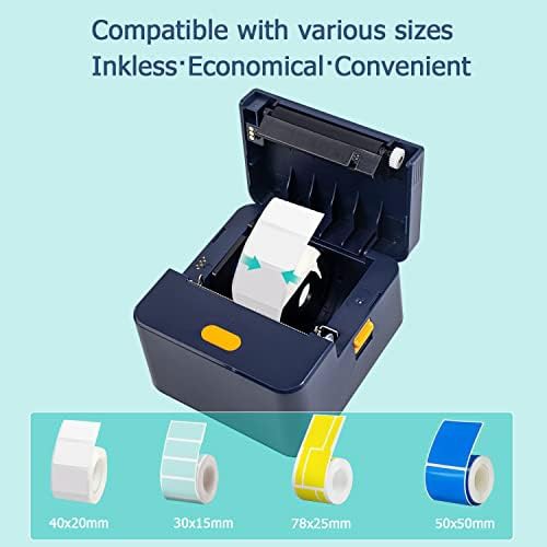 Mini blue inkless thermal label printer — photo 4
