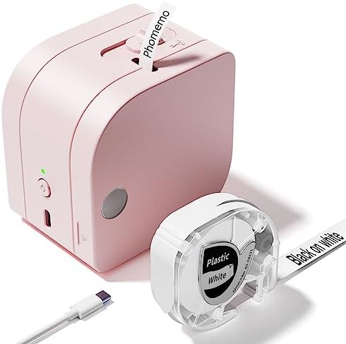 Pink handheld rechargeable label maker