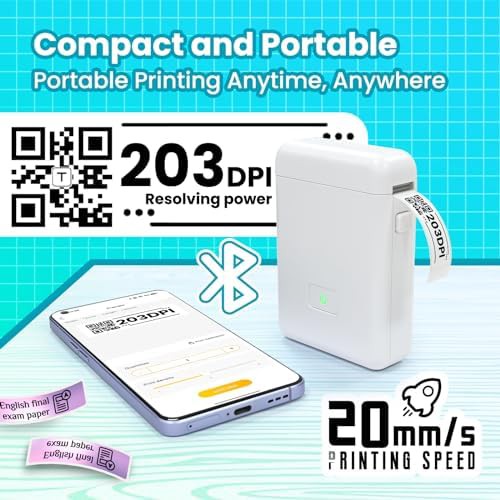 White mini sticker label maker for home storage — photo 4