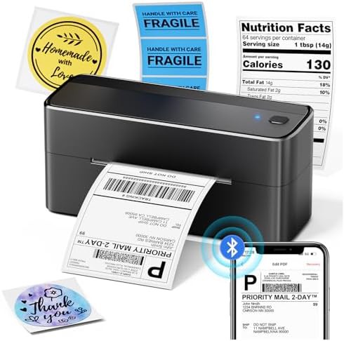 Bluetooth shipping labeler with starter labels