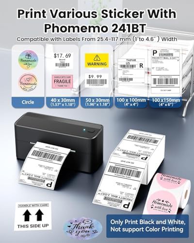 Bluetooth shipping labeler with starter labels — photo 4