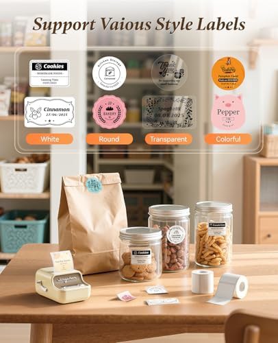 White portable inkless small business label printer — photo 5