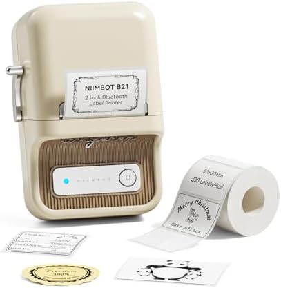 White portable label machine with windows support