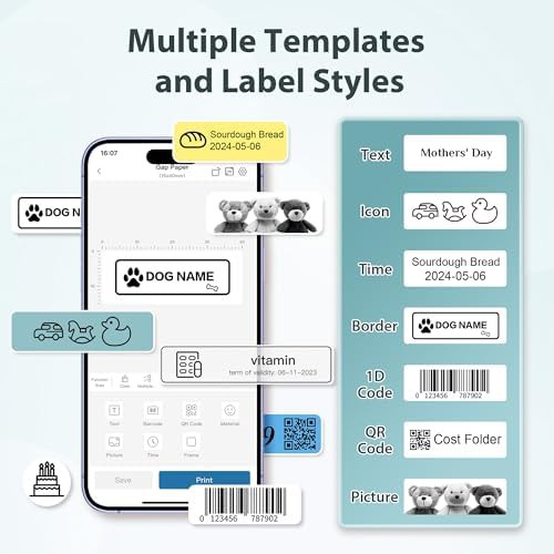 Blue waterproof mini bluetooth labeler — photo 3