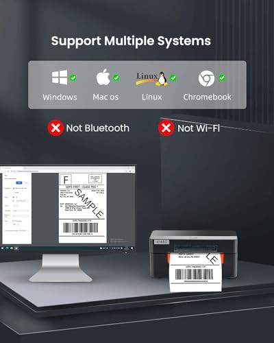 Desktop thermal shipping label printer for small business — photo 3