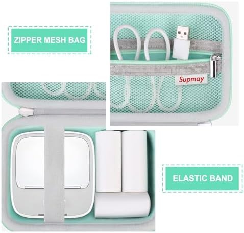 Green hard carrying case for mini printer — photo 4