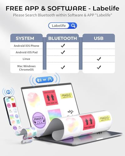 Black bluetooth shipping printer for four by six labels — photo 5