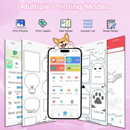 Mini sticker printer with seven lighting modes — photo 4