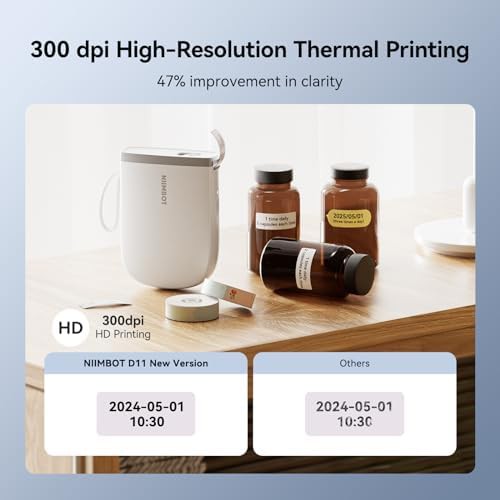 White portable business label printer — photo 3