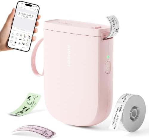 Pink upgraded high resolution label maker