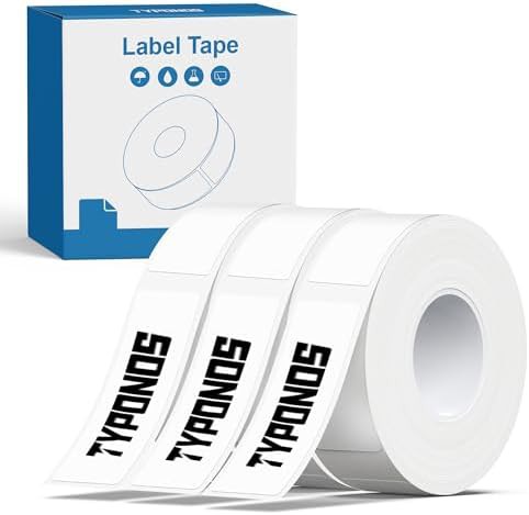 White laminated label tape three pack