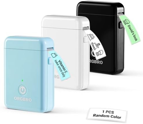 Blue mini bluetooth thermal label printer