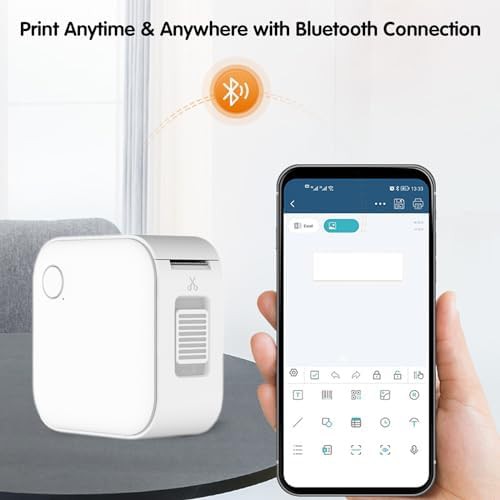 White mini inkless label maker for home organization — photo 5